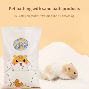 500g Hamster bath sand deodorizing bath sand urine sand two in one low dust and fat removing natural silica sand