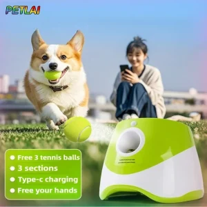 Dog tennis toy tennis launcher automatic electric hands-free electric ball pitcher rechargeable training dog interactive walking