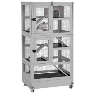 5 Levels Wooden Chinchilla Ferret Cage | Chew-Resistant Habitat