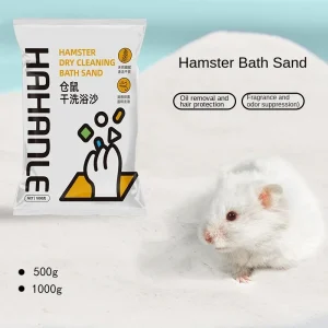 Hamster bath sand urine sand 1kg Chinchilla bath bath sand, cleaning and deodorizing hamster supplies