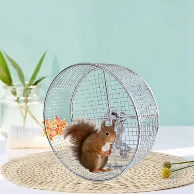 Metal Hamster Running Exercise Wheel Mute Guinea Pig Jogging Wheel Hamster Jogging Small Animals Wheel Accessories