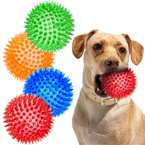 3/6Pcs Squeaky Dog Ball Toys,Dog Chew Balls for Boredom, Floatable Pool Dog Toys,Puppy Teeth Cleaning Toys for Small Medium Dogs