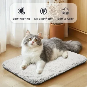 Pet Heating Pad Available in Self-heating Thermal Mat Removable Anti-Slip Design Durable Material Cozy Pet Bed