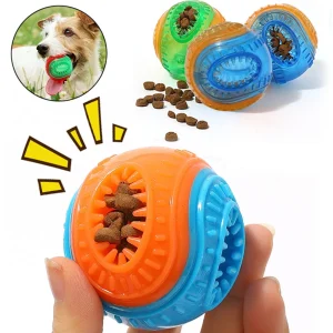 Dog Chew Toy Dog Leaking Food Balls Soft TPR Toys for Dog Pet Teeth Cleaning Bite Resistance Squeaky Dog Ball Toy Pet Supplies