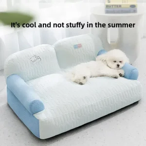 New Dog Sofa Latex Dog Mat Spring/Summer Breathable Removable Washable Dog Bed Cat Bed Cat Nest Pet Dog Nest