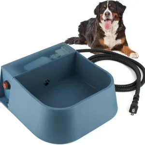 Heated Automatic Water Bowl for Dogs,Heated Dog Automatic Filling Outdoor Bowl,Heated Auto Waterer for Dog,Cats,Chickens,Animals