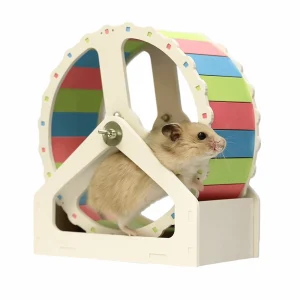 Durable Plastic Hamster Running Wheel Stable Base Colorful Rodent Running Wheel Silent 21cm Exercise Wheel Pet Exercise