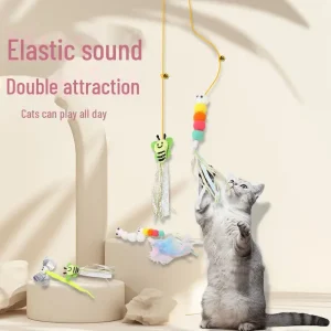 Cat toy swing sticky disc elastic swing hanging door pet cat self fun relief toy suitable for home play
