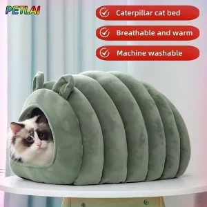 Cat bed mat winter autumn caterpillar cozy sleep house warm Nest safe breathable large space bed warm cat products cushions