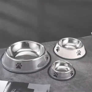Stainless steel pet bowl cat bowl dog food bowl multiple specifications anti-fall food bowl large capacity feeding pet supplies