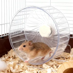 Silent Hamster Exercise Wheel Double Bearing Spinner Running Toy Small Animal Cage Accessories for Mice Hamsters Gerbils Pets